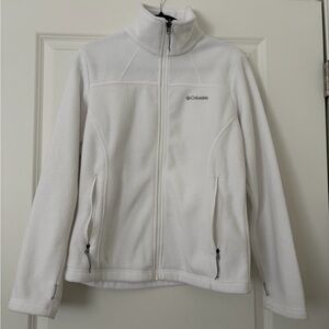 Columbia Women's White Full-Zip Teddy Fleece Jacket